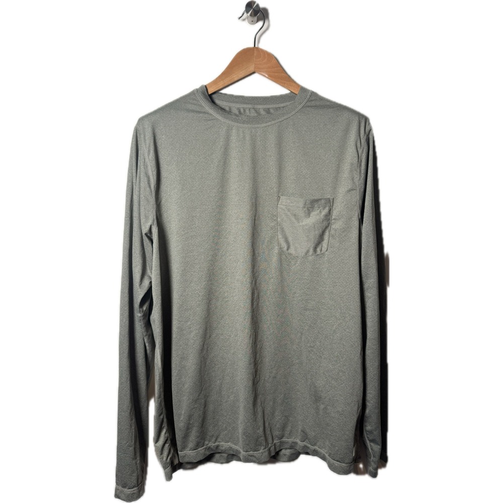 Vuori‎ Men's Light Green Long Sleeve Active Athletic Workout Top Shirt Sz L